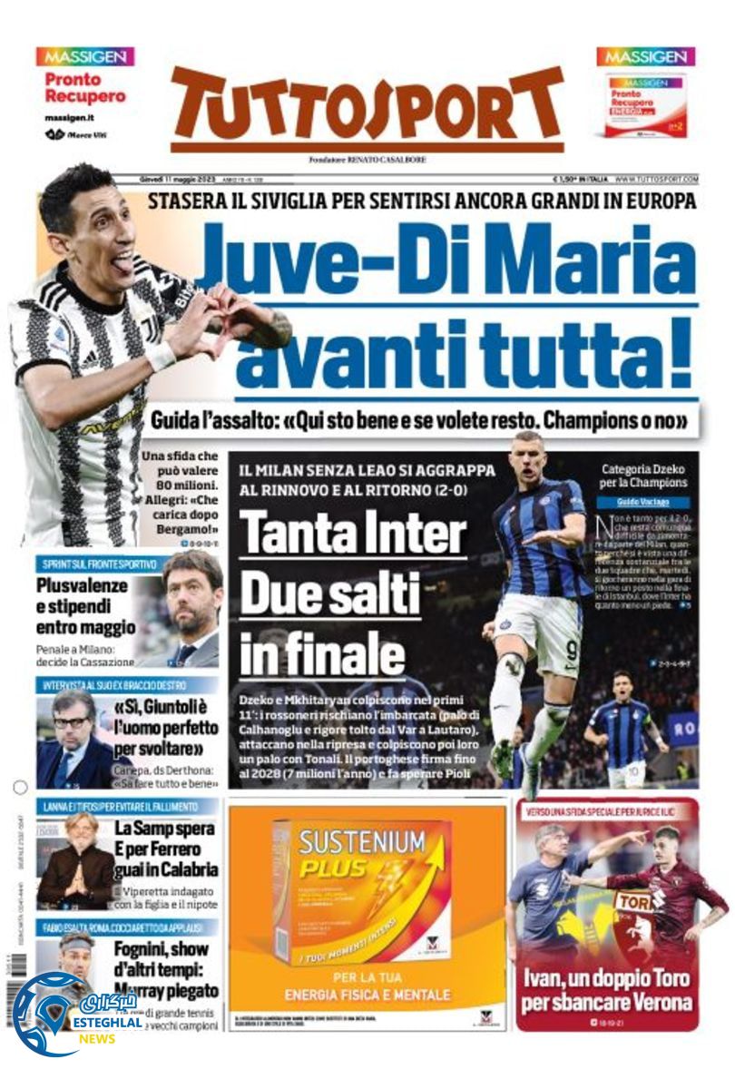 روزنامه ورزشی توتو اسپورت پنجشنبه 21 اردیبهشت 1402 