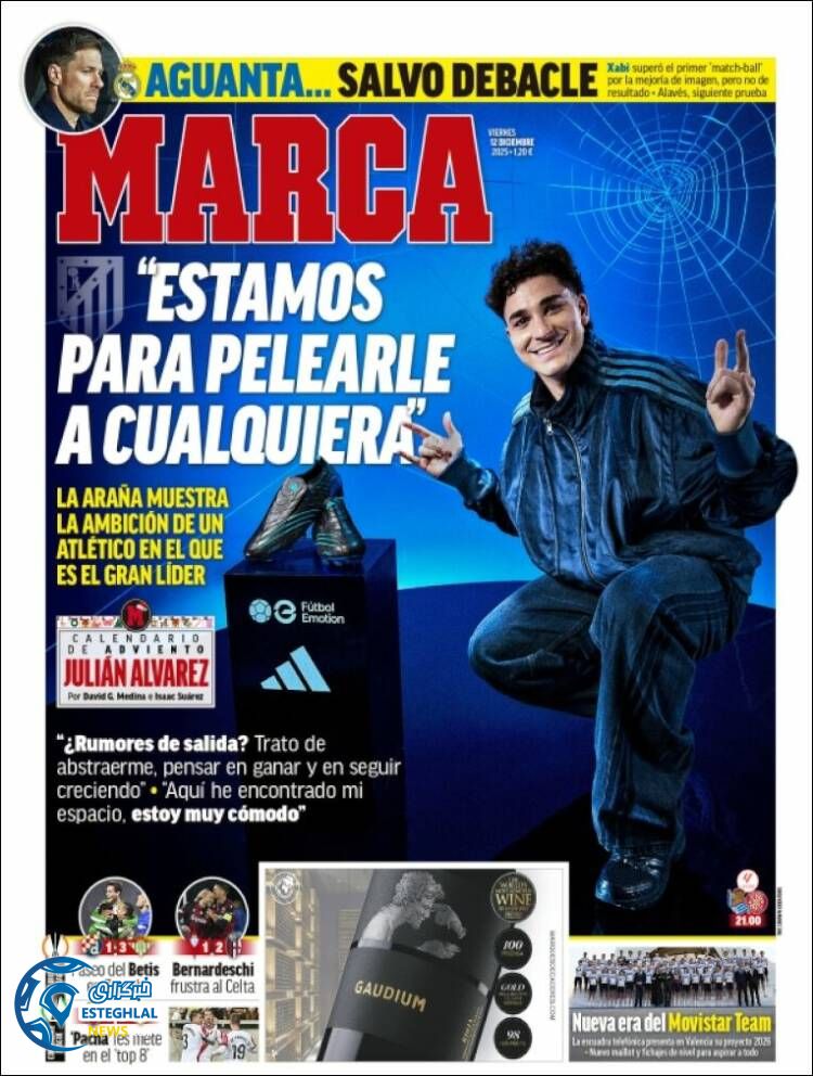 روزنامه  ورزشی  مارکا جمعه 21 آذر 1404 