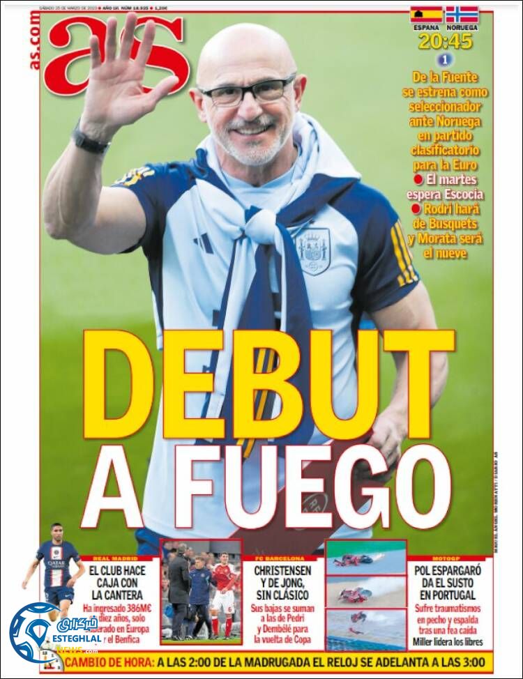 روزنامه ورزشی آ اس شنبه 5 فروردین 1402 