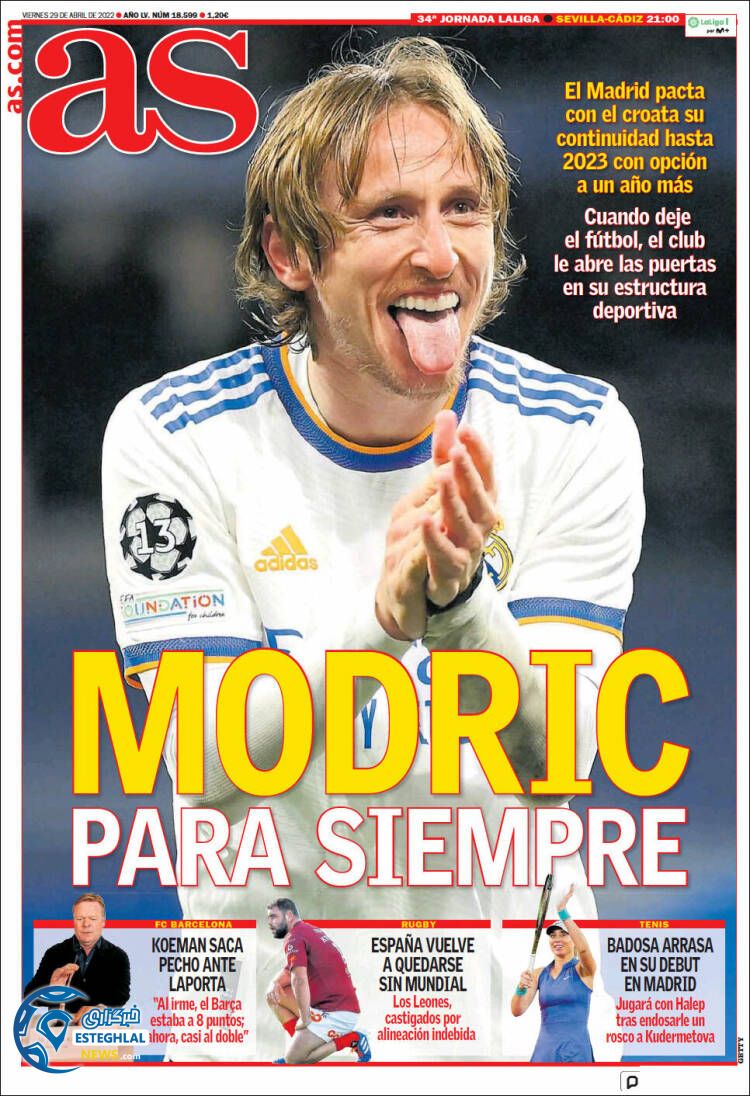 روزنامه ورزشی آ اس جمعه 9 اردیبهشت 1401