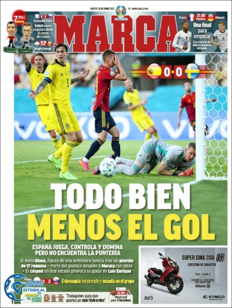 روزنامه ورزشی مارکا سه شنبه 25 خرداد 1400