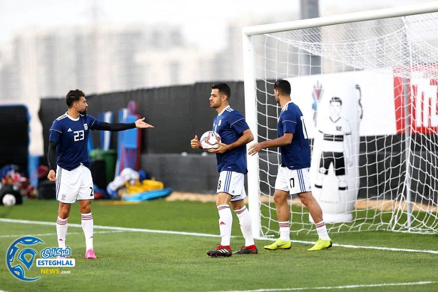 تمرین تیم ملی فوتبال در امارات پیش از دیدار با عمان