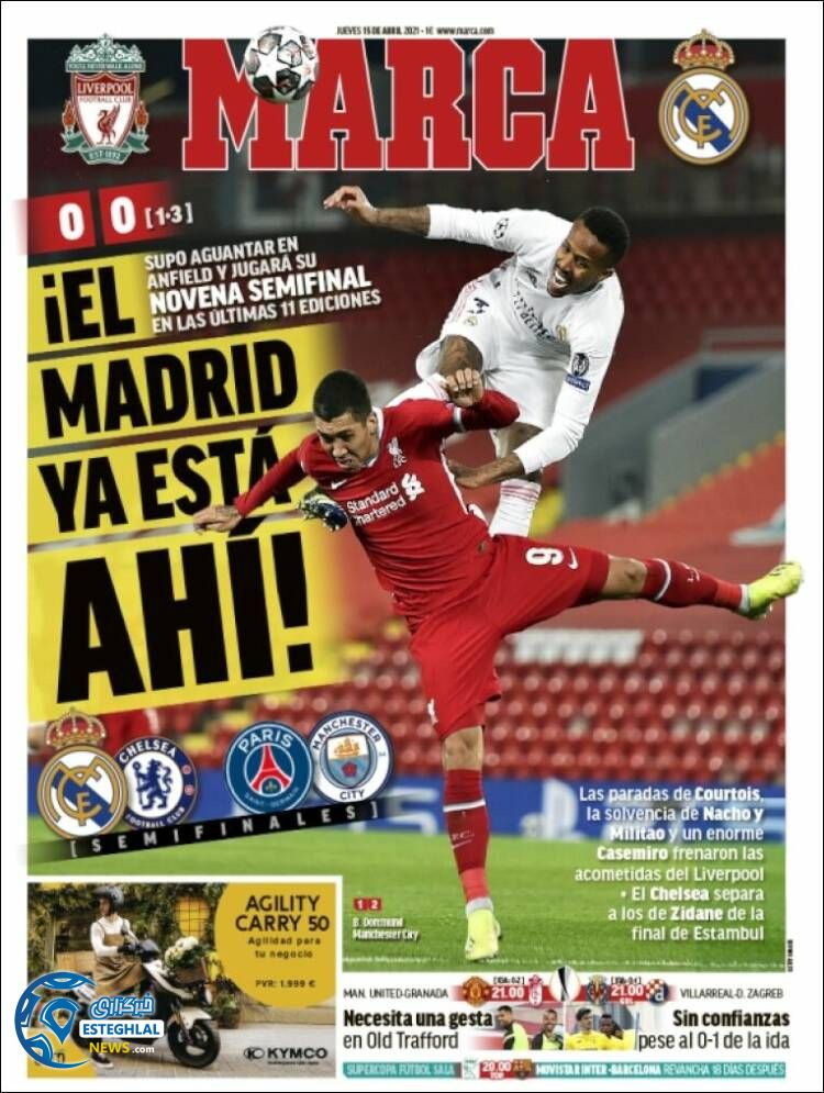 روزنامه ورزشی مارکا پنجشنبه 26 فروردین 1400