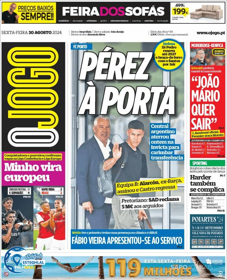 روزنامه ورزشی اوجوگو جمعه 9 شهریور 1403 