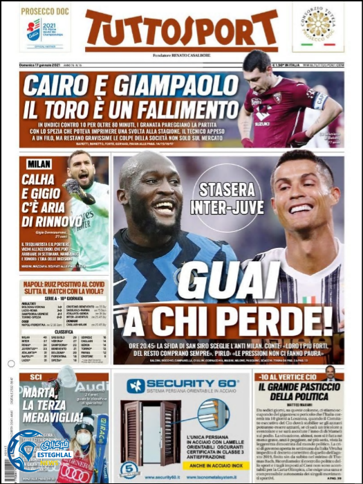 روزنامه ورزشی توتو اسپورت یکشنبه 28 دی 1399