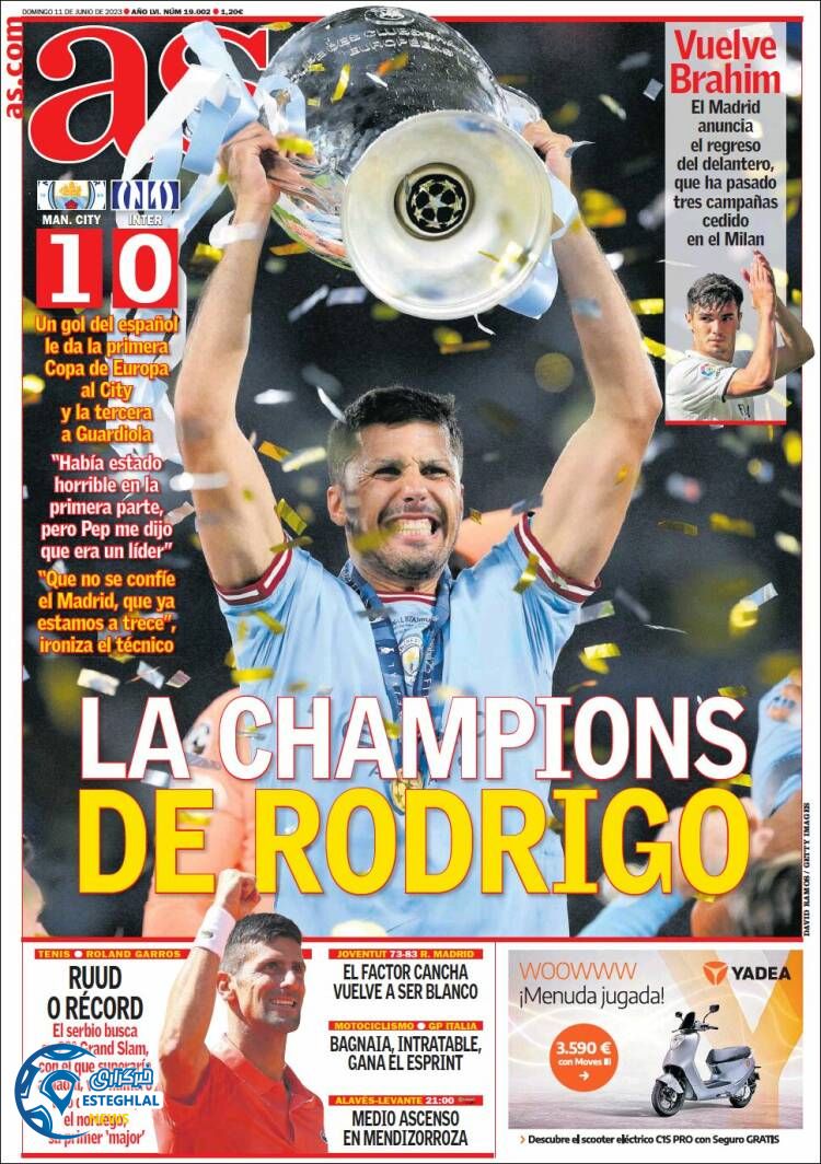 روزنامه ورزشی آ اس یکشنبه 21 خرداد 1402 