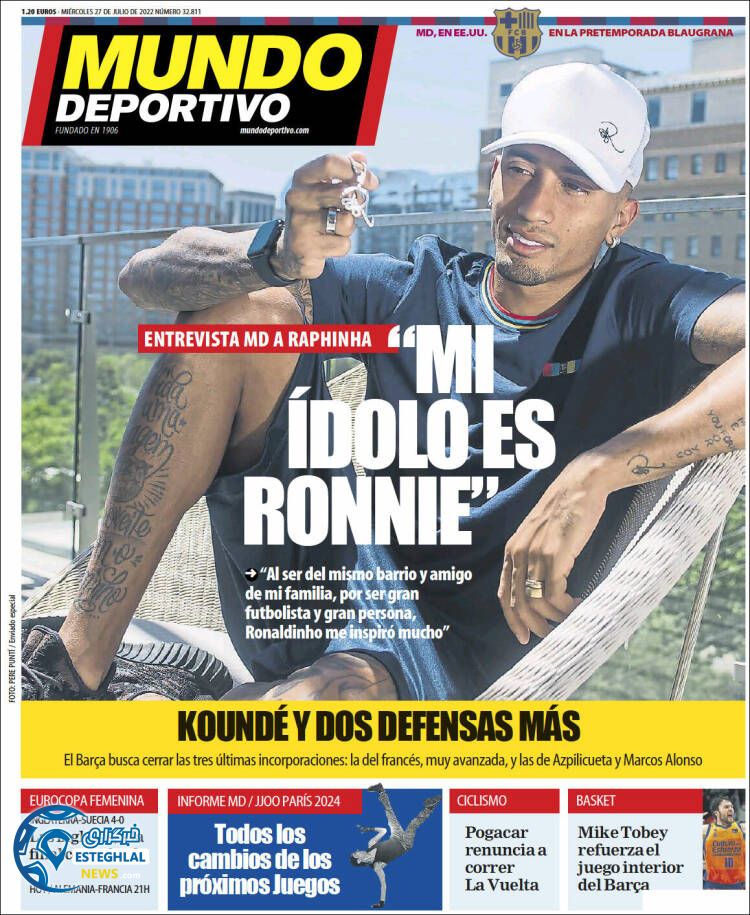 روزنامه ورزشی موندو دپورتیوو چهارشنبه 5 مرداد 1401 