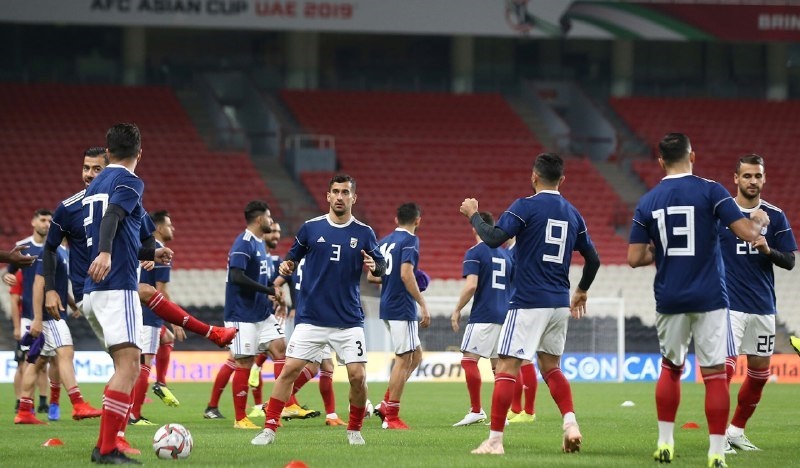 تمرین تیم ملی فوتبال در امارات پیش از دیدار با یمن