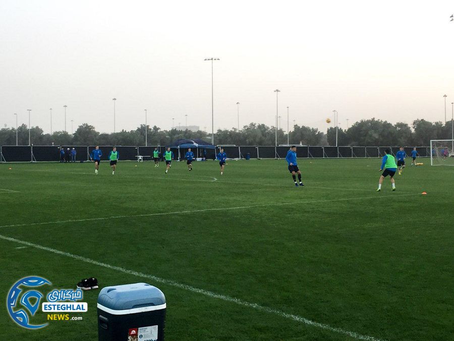 تمرین تیم ملی فوتبال در امارات پیش از دیدار با عمان