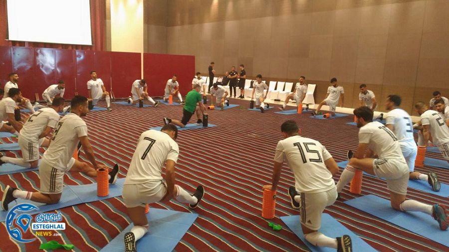 تمرین سبک تیم ملی فوتبال در امارات پیش از دیدار با یمن