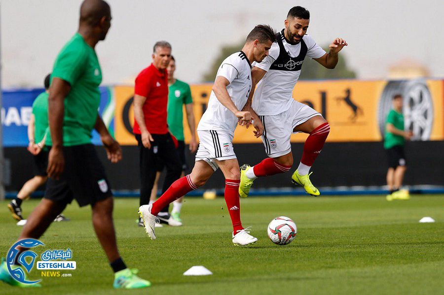 تمرین تیم ملی فوتبال در امارات بعد  از دیدار با یمن
