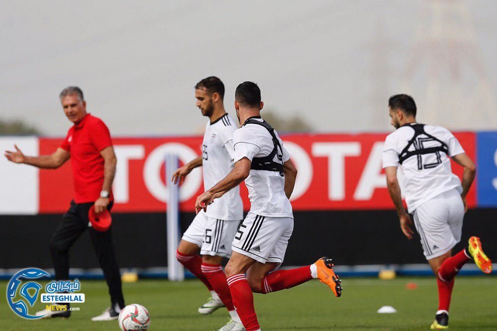 تمرین تیم ملی فوتبال در امارات بعد  از دیدار با یمن