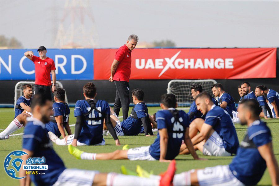 تمرین تیم ملی فوتبال در امارات پیش از دیدار با ویتنام 