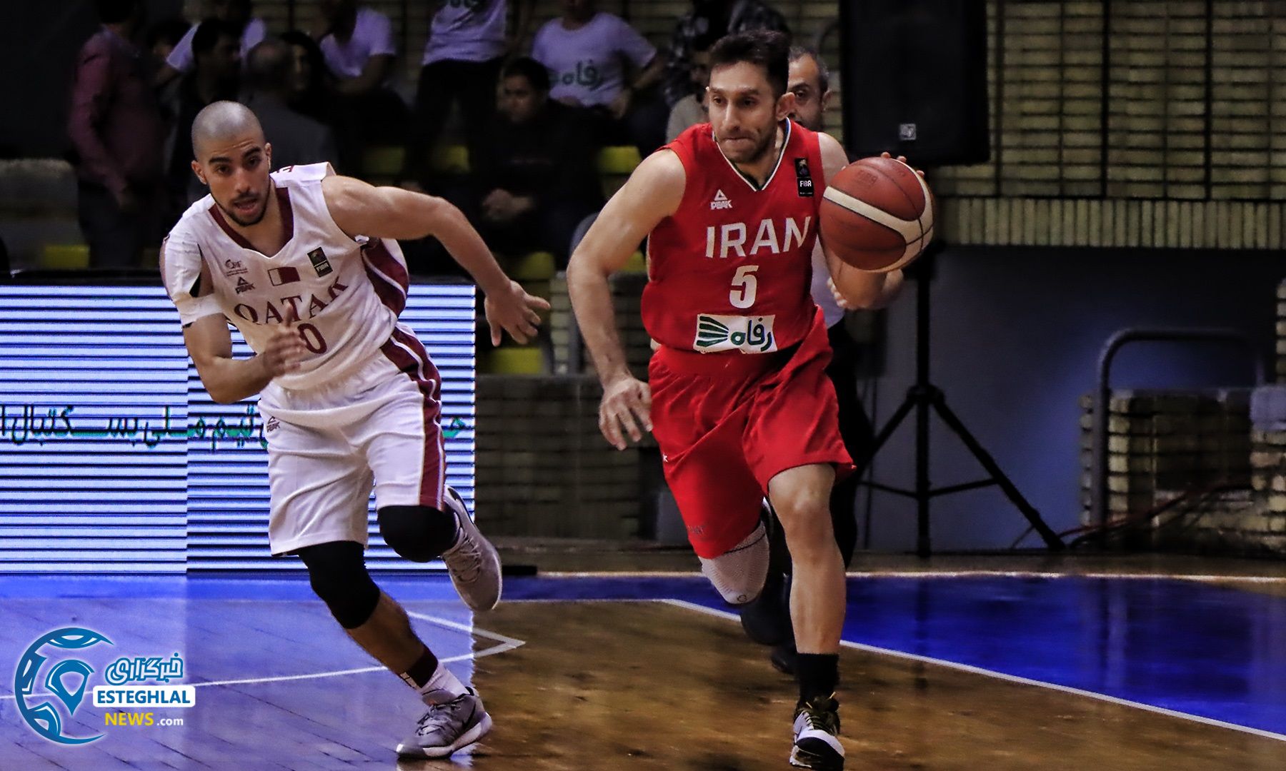 دیدار تیم های ملی بسکتبال ایران و قطر